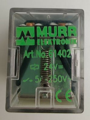 Murr Elektronik IR 24 Steckrelais 24 VDC / 5 A, 4 Wechsler, 61402