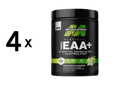 4 x Muscletech Platinum EAA+ (399g) Sour Apple