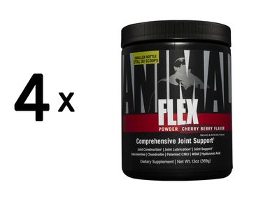 4 x Universal Nutrition Animal Flex Powder (380g) Cherry Berry