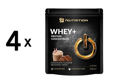 4 x Go On Nutrition Whey+ (450g) Chocolate