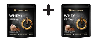 2 x Go On Nutrition Whey+ (450g) Chocolate