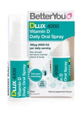 DLux 4000 Daily Vitamin D Oral Spray, Natural Peppermint - 15 ml