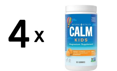 4 x Calm Kids Gummies, Sweet Citrus - 60 gummies