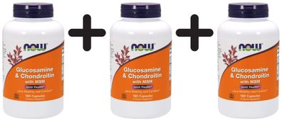 3 x Glucosamine & Chondroitin with MSM - 180 caps