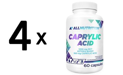 4 x Caprylic Acid - 60 caps