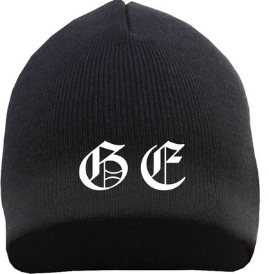 GE Beanie Mütze - Altdeutsch - Bestickt - Strickmütze Wintermütze Gelsen