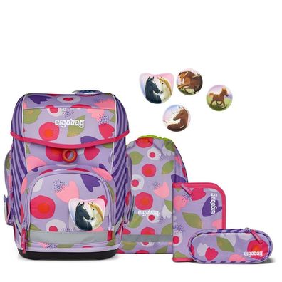 ergobag Cubo Schulranzen Set 5tlg BlütenzauBär, BlütenzauBär, Mädchen