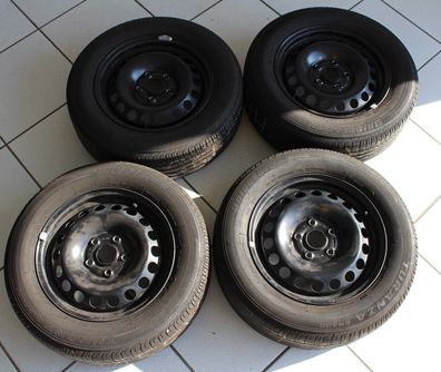 Stahlfelgen 6Jx15H2 ET47 mit Sommerreifen 195/65 R15 91V gebraucht Skoda 2150959