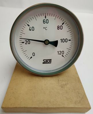 SIKA Bimetall Thermometer 0°C - 120°C Ø 100mm Tauchschaft 140mm AH100ESM140AH°C