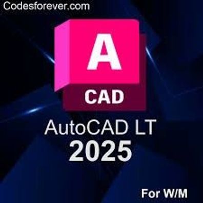 Autodesk AutoCAD LT 2025 - Kommerzielle 3-Jahres-Lizenz für Windows und macOS