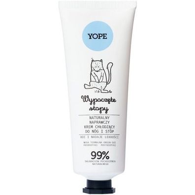 Yope Natérliche Reparierende Fuß- und Beincreme, Kéhlende Formel, 75ml