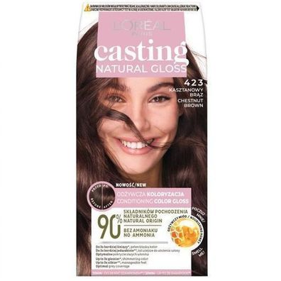 L'Oreal Paris Casting Natürlicher Glanz Haarfarbe 423 Kastanienbraun