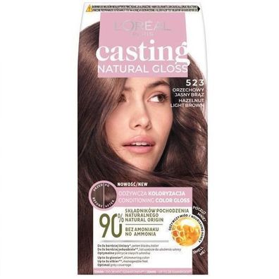 L'Oreal Paris Casting Natural Gloss Haarfarbe 523 - Orzechowy Jasny Br?z