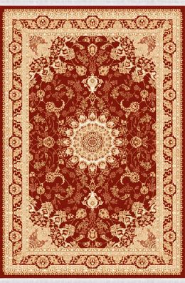 Teppich Orientalisch Vintage Kurzflor Burgundy Rot Wohnzimmerteppich 150X233Cm