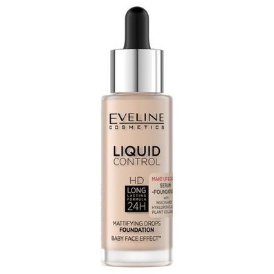 Eveline Cosmetics Liquid Control HD 24H Make-up - 002 Softporzellan