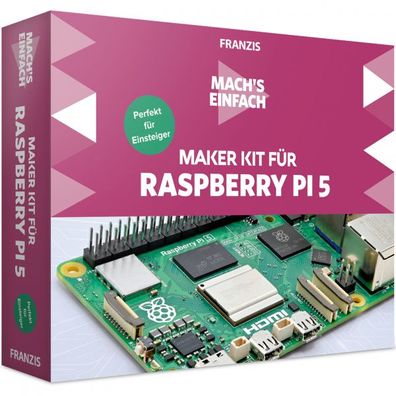 Maker Kit für Raspberry PI5 Bausatz - Perfekt für Einsteiger - Franzis Verlag