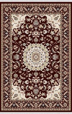 Orientalisch Kunstteppich Teppich Vintage Wohnzimmer Kurzflor Rot Braun 160X230