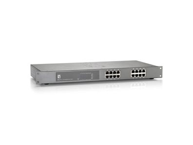 LevelOne GEP-1621 - Switch - unmanaged - 16 x 10/100/1000 (PoE+)