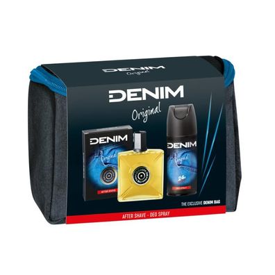 DENIM Original Geschenkset for Men After Shave 100 ml + Deo 150ml + Bag