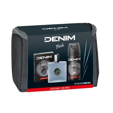 DENIM Black Geschenkset for Men After Shave 100 ml + Deo 150ml + Bag