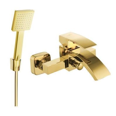 Mexen Libra R45 Wannenbatterie mit Brausegarnitur, Gold - 74513R45-50