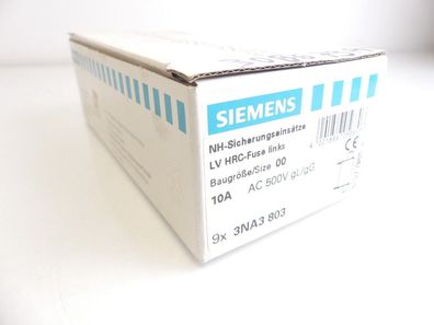 Siemens 3NA3 803 NH00 - Sicherungseinsätze 10A - ungebraucht!