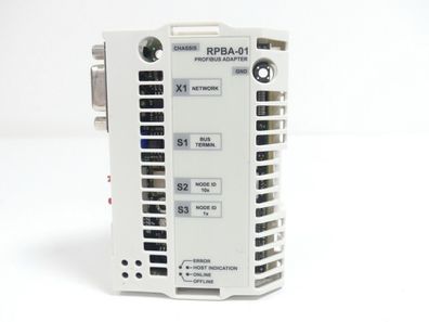 ABB RPBA-01 Profibus Adapter APPL 2.11 CPI 1.28 Rev: H SN 5490315