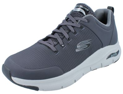 Skechers Arch Fit Titan Herren Sneaker Schnürschuhe Sportschuhe grau vegan