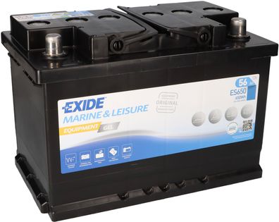 Versorgungsbatterie Exide ES650 (passend für G60) 12V 56Ah Bleigel Akku VRLA