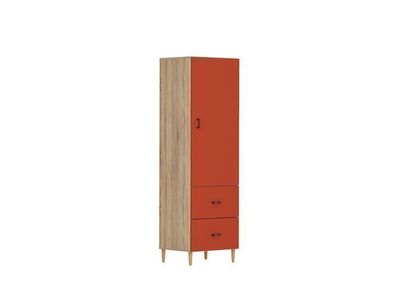 BLACK RED WHITE Highboard Modeo | Kommode Sideboard | 41 x 50 x 166 cm, Beige