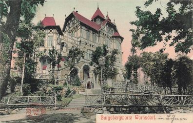 Ansicht Burgsbergwarte Warnsdorf Böhmen Postkarte AK 1907