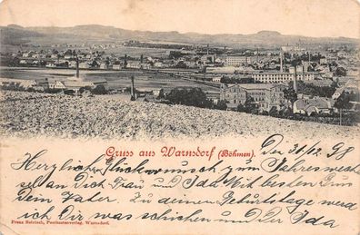 Gruss aus Warnsdorf (Böhmen) Postkarte AK 1899