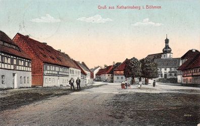 Gruß aus Katharinaberg i. Böhmen Postkarte AK 1929