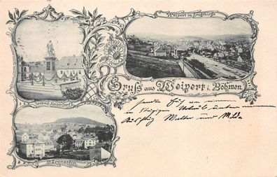 Gruß aus Weipert i. Böhmen (Vejprty) Erzgebirge Bärenstein Postkarte AK