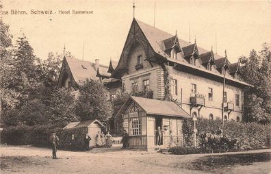 Hotel Rainwiese Böhmische Schweiz Böhmen Postkarte AK 1914