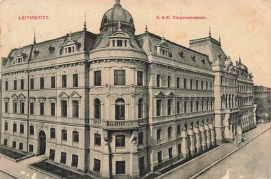 K. & K. Korpskommando Leitmeritz Böhmen Postkarte AK 1909