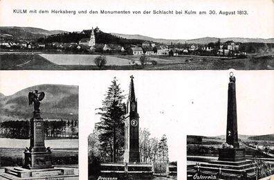 Kulm Chlumec Horkaberg Monumenten Schlacht Postkarte