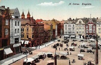 M. Ostrau (Ostrava) Ringplatz AK 1918