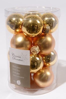 010347 Minikugeln Christbaumschmuck Weihnachtskugel Hell Gold