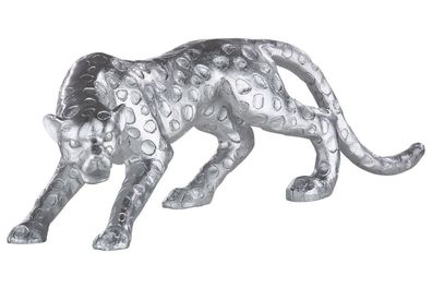 59419 Gepard aus Poly · antik-silber Länge 28 cm Höhe 8, 5 cm Leopard Raubkatze