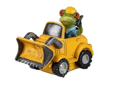 717764 Frosch Radlader 15cm aus Kunststein gefertigt