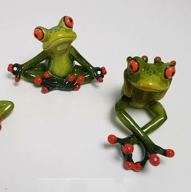 717894 Frosch hellgrün sitzend 11cm moderner Deko-Artikel Kunststein