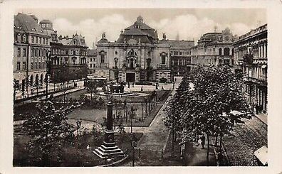 Aussig a. Elbe Theaterplatz Postkarte AK 1938