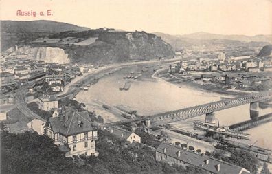 Aussig a. E. (Ústí nad Labem) Ansicht Postkarte AK