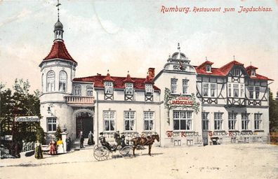 AK Rumburk Böhme / Mähren Restaurant zum Jagdschloss Postkarte 1912