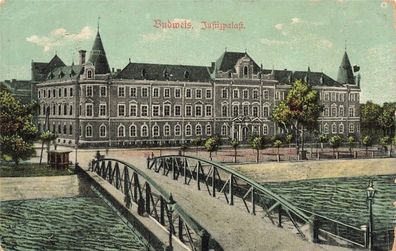 Ansicht Justizpalast in Budweis Böhmen Postkarte AK 1908