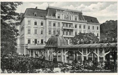 Bad Teplitz-Schönau Städt. Kurhaus Postkarte AK