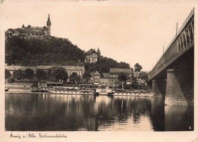 Aussig a./ Elbe Ústí nad Labem Ferdinandshöhe AK 1939