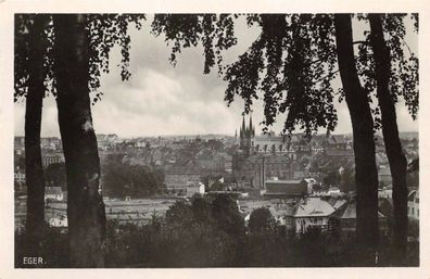 Eger Ansicht Kirche Postkarte AK 1939