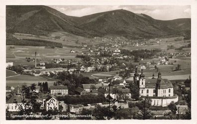 Gesamtansicht von Haindorf im Isergebirge Böhmen Postkarte AK 1941